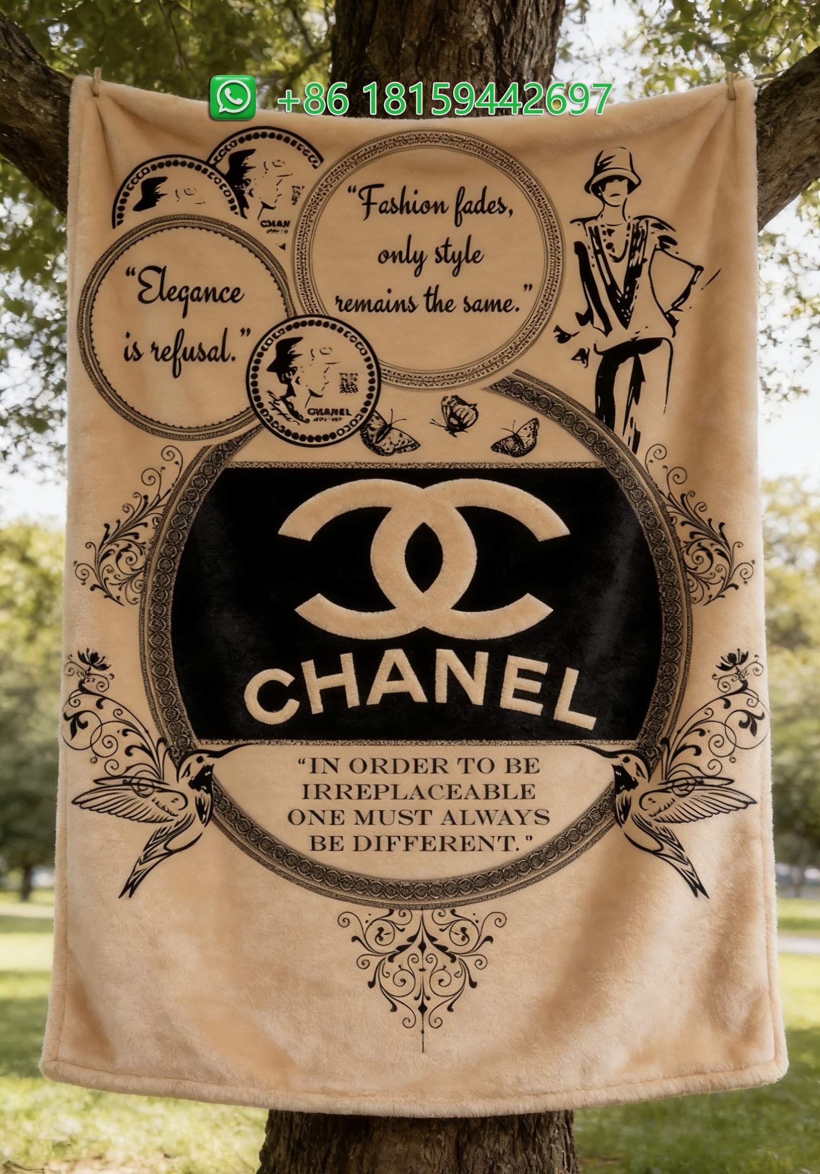 Chanel Throw Blankets